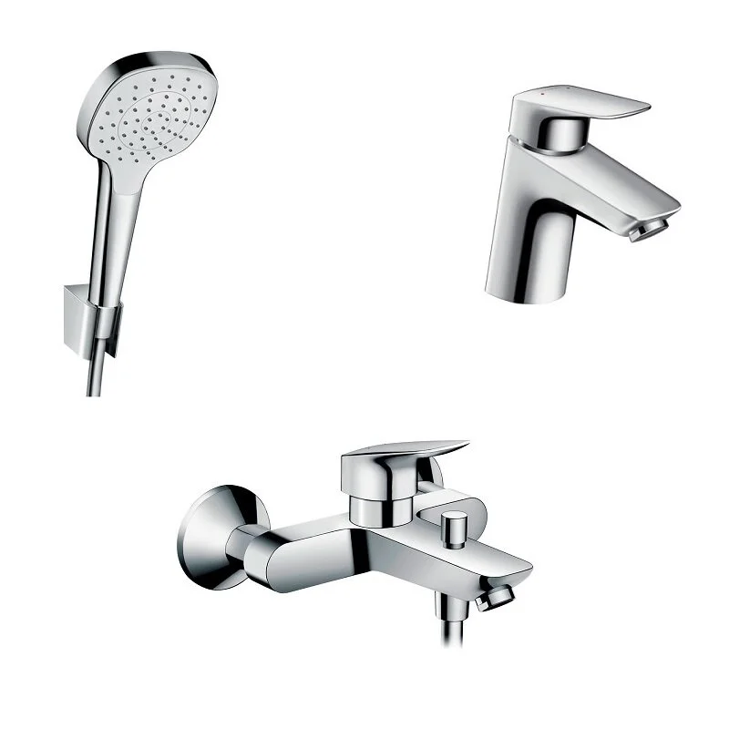 Душевой комплект Hansgrohe, хром, 71400000/71070000/26412400