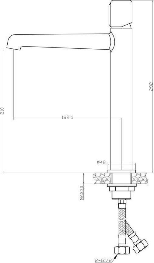 Смеситель для раковины BelBagno UNO-LMC-ORO-W0, золото