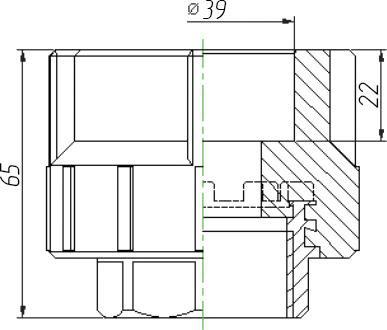 Муфта Kalde 3222-nfo-401a06 40х1 1/4"