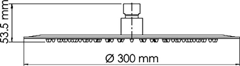 Верхний душ Wasserkraft Abens A160, черный