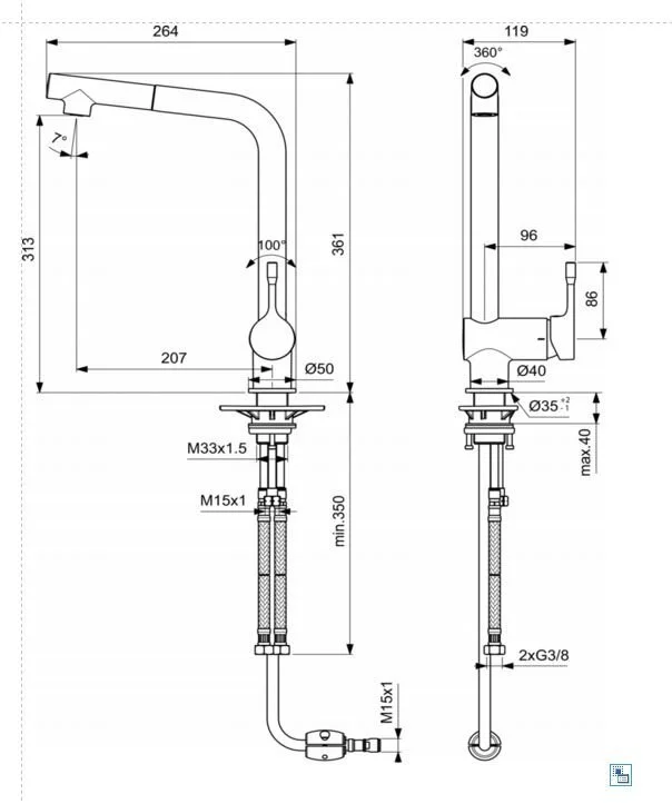 Смеситель для кухни Ideal Standard Ceralook BC176AA хром