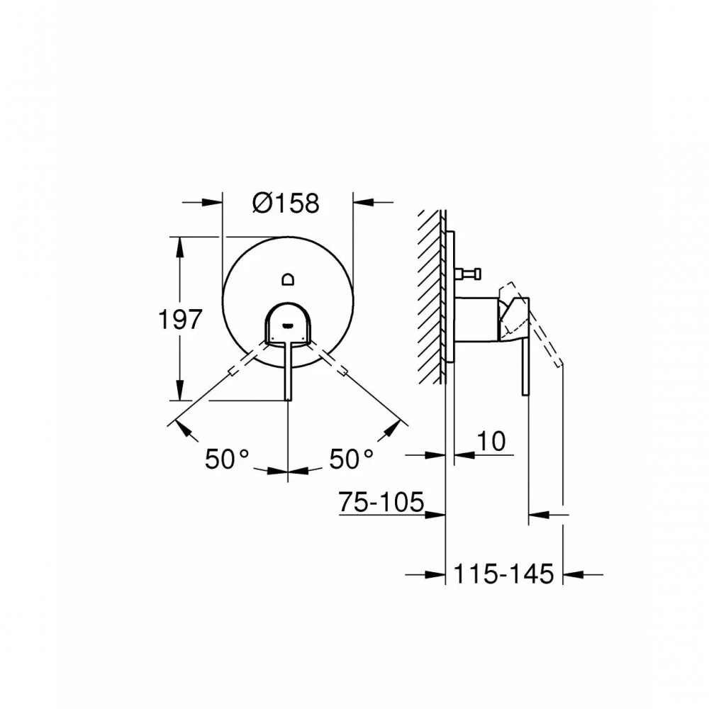 Смеситель для ванны с душем Grohe Plus 24060003 хром