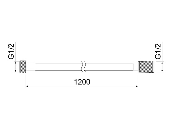 Шланг для душа 120 см Акватек AQ2103CR, хром