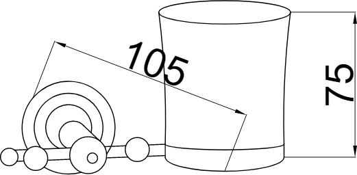 Стакан Boheme Imperiale 10404, золото