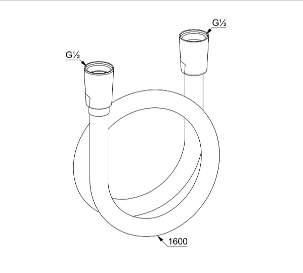 Шланг для душа 160 см Kludi Suparaflex 6107253-00 белый матовый