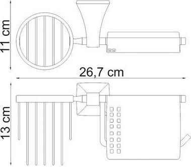 Держатель туалетной бумаги и освежителя Wasserkraft Wern 2559