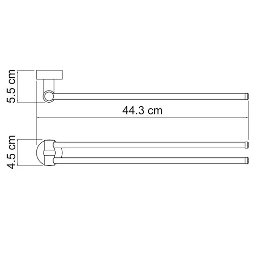 Полотенцедержатель WasserKRAFT Donau K-9400 K-9431 хром