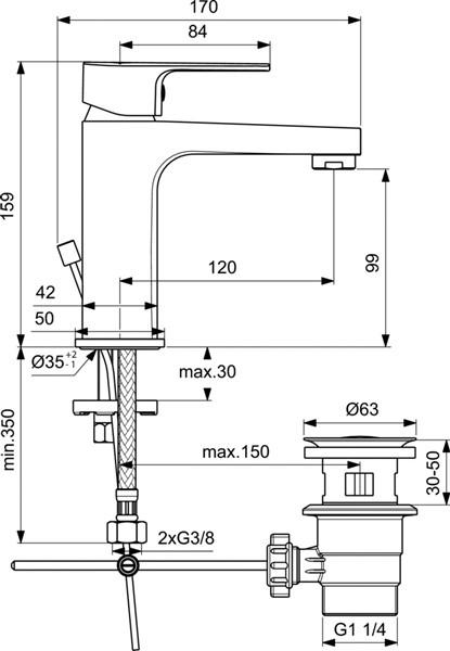 Смеситель для раковины Ideal Standard Cerafine D BC491AA, хром