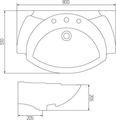 Раковина Aquaton Serel 80 1AX038WBXX000