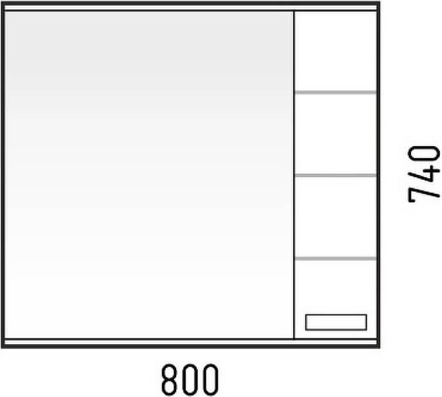 Зеркальный шкаф Corozo Денвер 80 SD-00000532 Белый