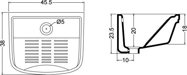 Хозяйственная раковина 45 см Alice Ceramica Laundry 300304