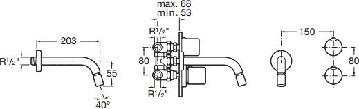 Смеситель для биде Roca Element 5A6462C00