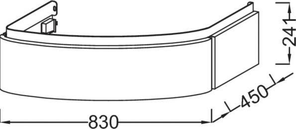 Тумба под раковину 85 см Jacob Delafon Presquile EB1100-M47 зелёный