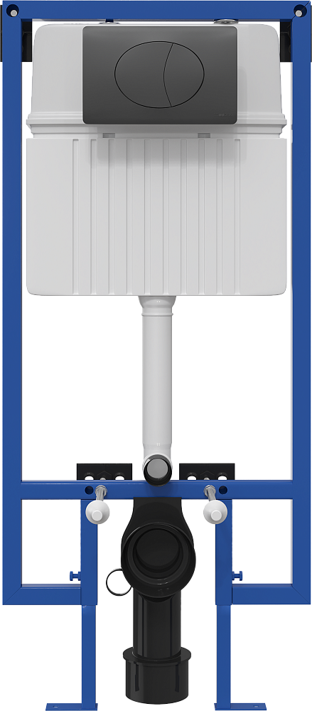 Система инсталляции для унитазов STWORKI 510162 с черной матовой кнопкой смыва