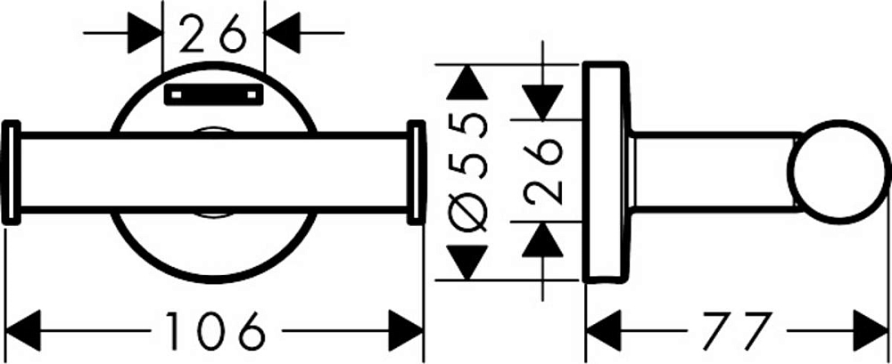 Крючок для полотенца Hansgrohe Logis Universal 41725000, хром