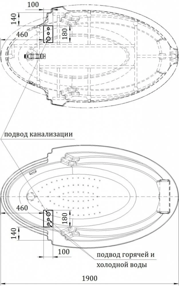 Акриловая ванна Радомир 4-01-0-0-1-405 белый