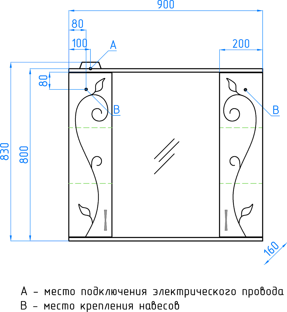 Зеркало-шкаф Style Line Эко Фьюжн Панда 90/С белый