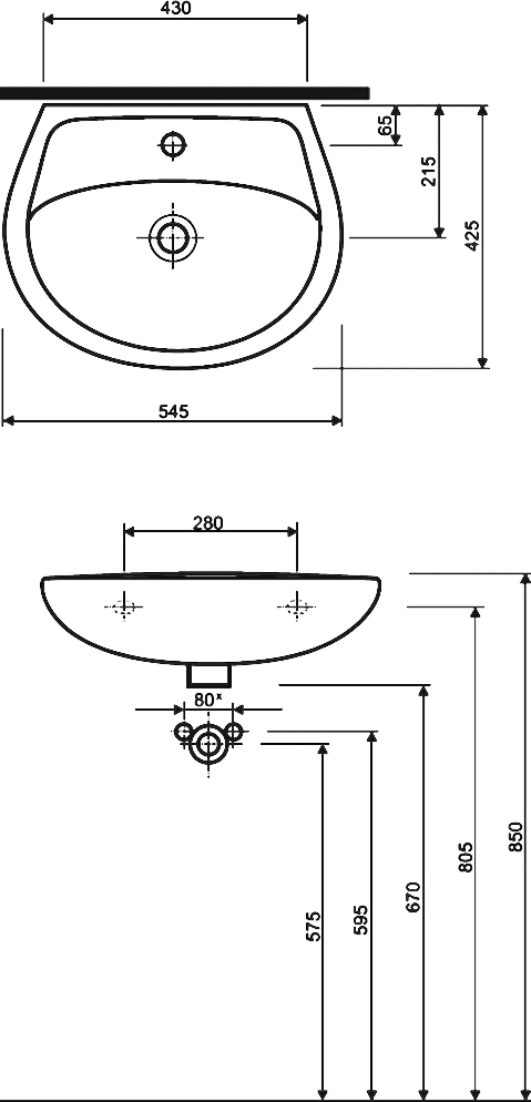 Раковина IFO Hitta RS041105500 55 см