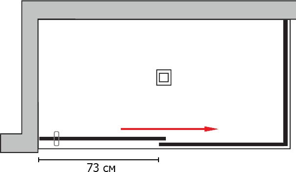 Душевой уголок GuteWetter Slide Rectan GK-863B правая 160x70 см, стекло бесцветное, профиль хром