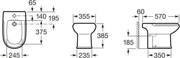 Напольное биде Roca Dama 351324001