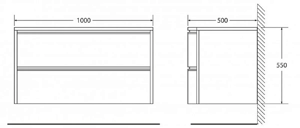 Тумба под раковину BelBagno Prospero BB1000DVC/BL белый