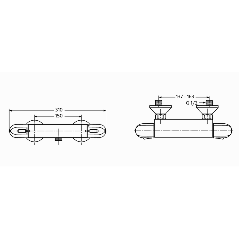 Смеситель для душа Ideal Standard Ceratherm 100 A3202AA, хром