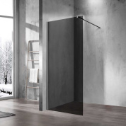 Душевая перегородка Vincea Walk-In VSW-1H120CGGM 120 см, вороненая сталь, стекло тонированное