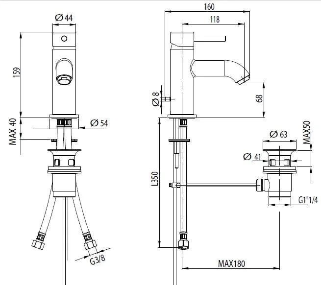 Смеситель для раковины M&Z Ditirambo DRB00200 хром