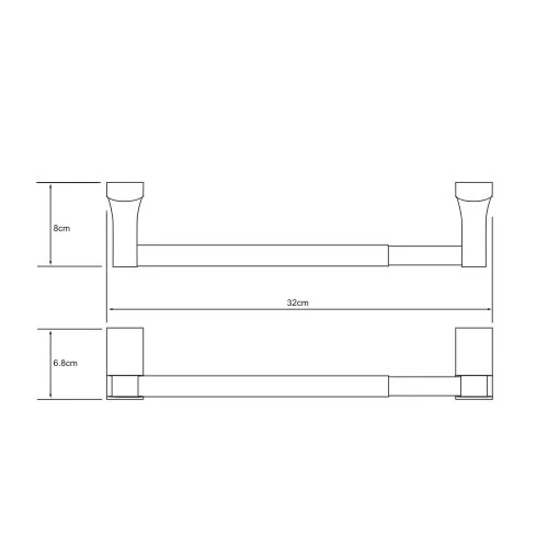 Полотенцедержатель WasserKRAFT Exter K-5200 K-5291 бронза