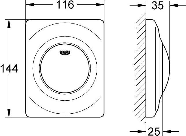 Кнопка смыва Grohe Surf 38808P00