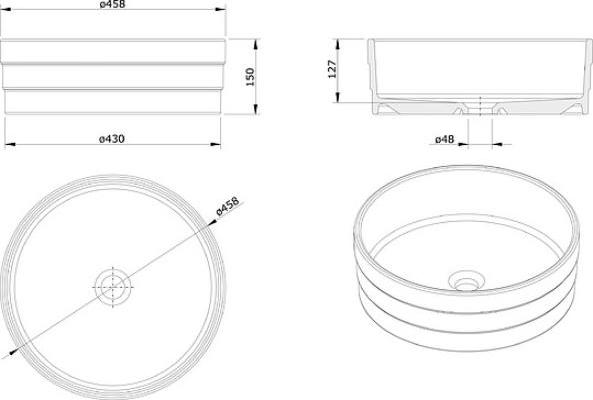 Рукомойник Sanindusa Ring 109390