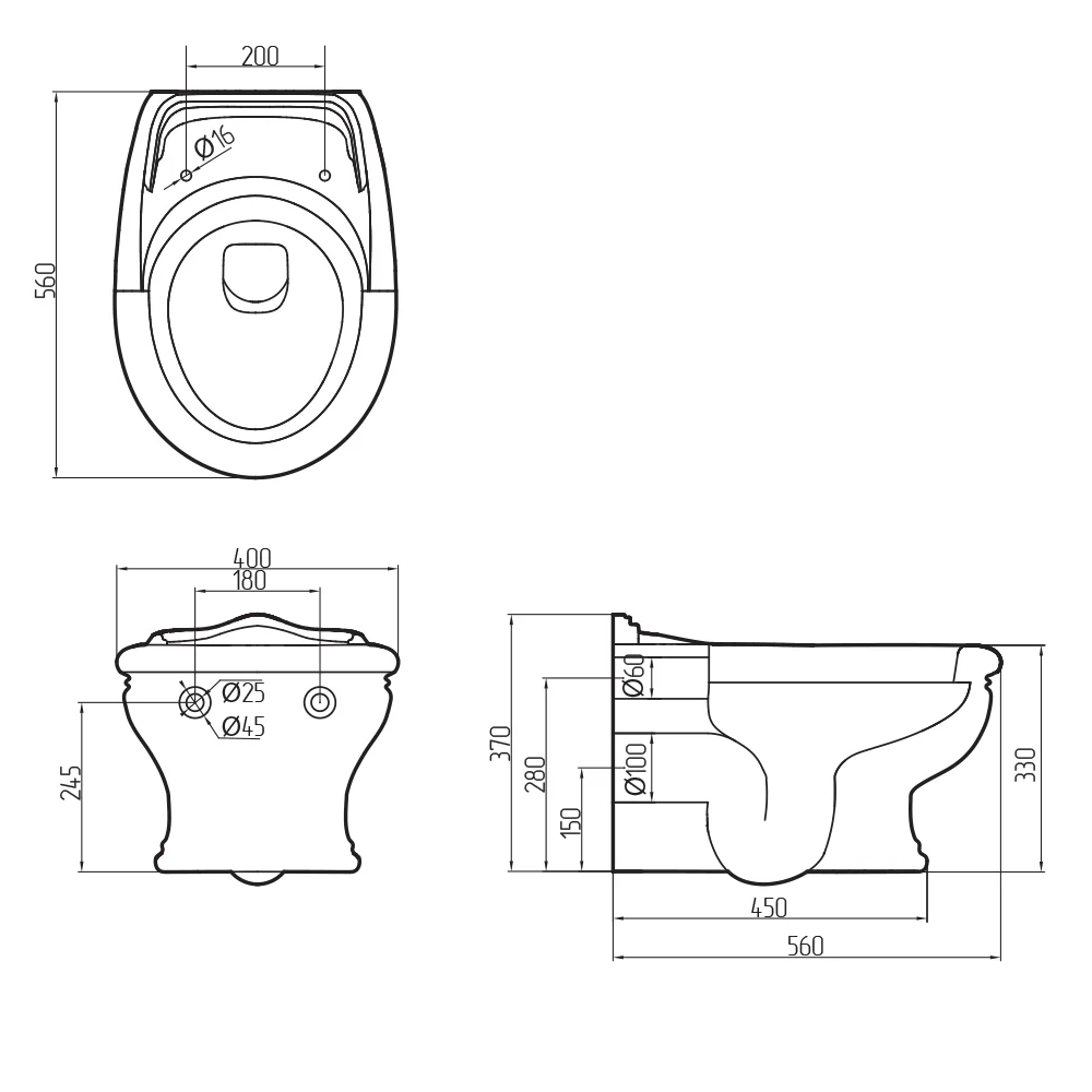 Подвесной унитаз Migliore Milady ML.MLD-25.740.D1