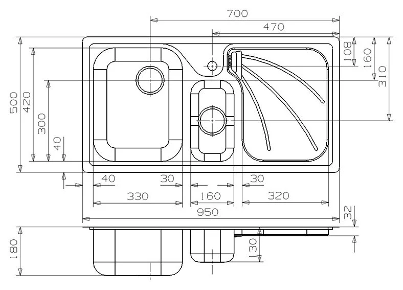 Кухонная мойка Reginox President 38380 хром