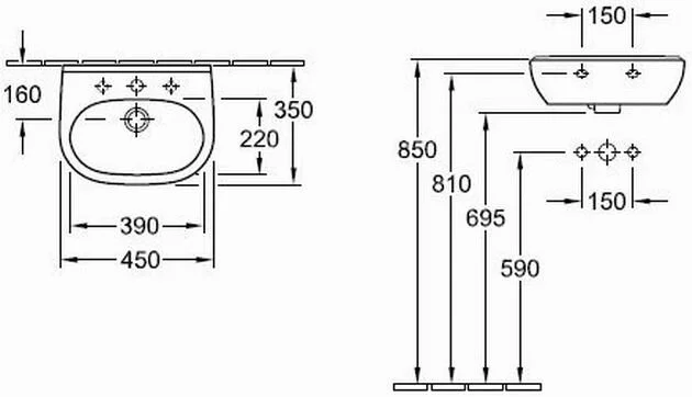 Раковина Villeroy&Boch O.Novo 53604501 белый