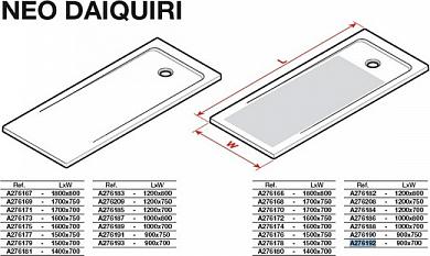 Поддон для душа Roca Neo Daiquiri 170х75 276168000