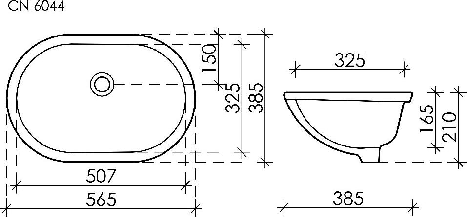 Раковина Ceramica Nova Element 57 CN6044, белый