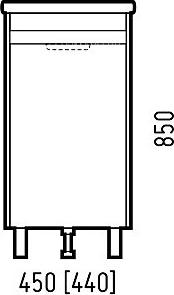 Тумба под раковину Corozo Остин 45 SD-00000523, серый/белый
