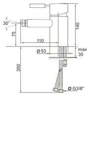 Смеситель для биде Kaja Ipuri 55220-С хром