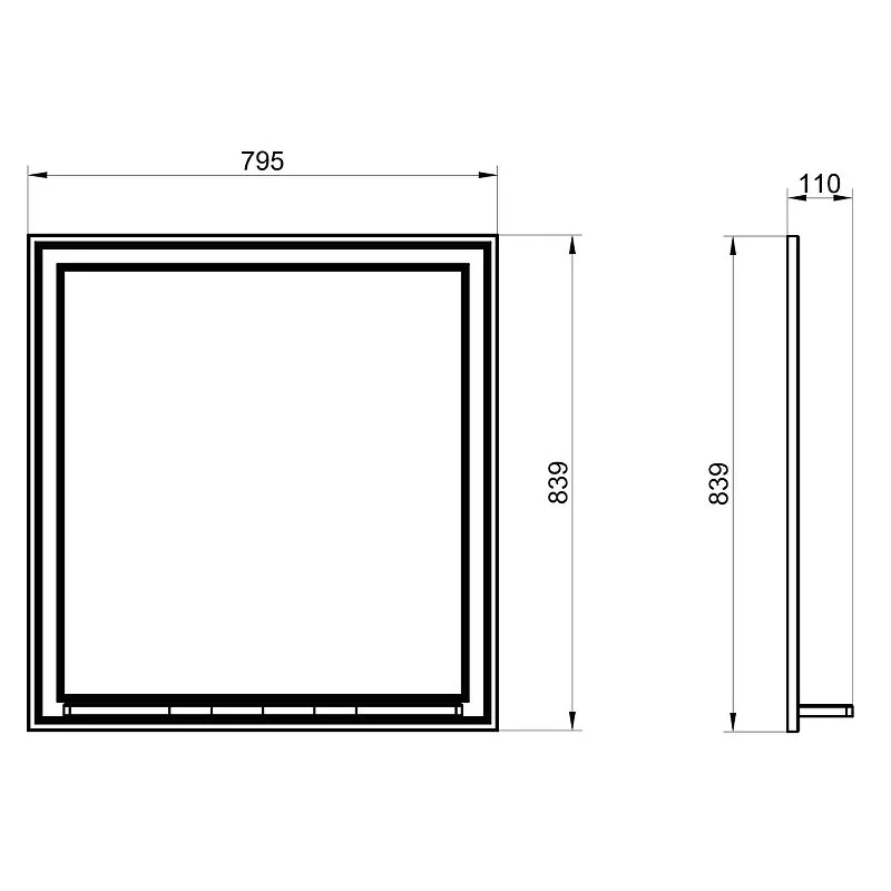 Зеркало ASB-Woodline Кастелло 12046 синий