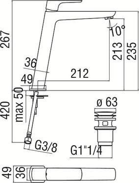 Смеситель для раковины Nobili Acquaviva VV103128/2WM, белый