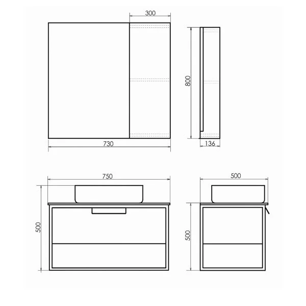 Тумба под раковину Comforty Кёльн 4149065 коричневый, черный