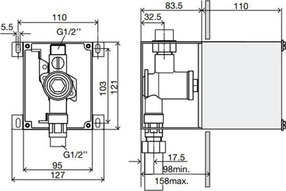 Комплект для установки панели Oli Globe Urinal 883087/879017