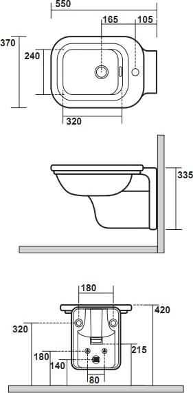 Подвесное биде Kerasan Waldorf 4125