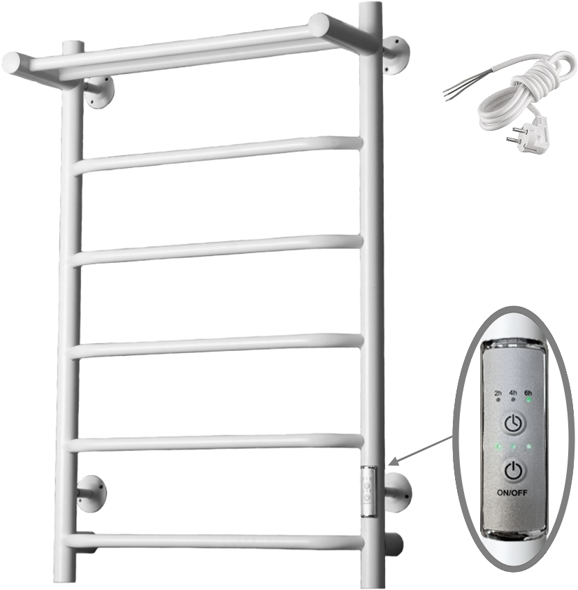 Электрический полотенцесушитель лесенка Тругор Пэк Пэксп6П/8050белыйВГП