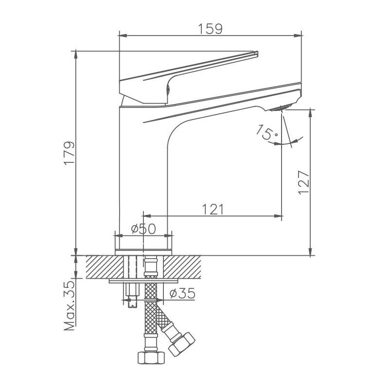 Смеситель для раковины Haiba HB10533-3 серый