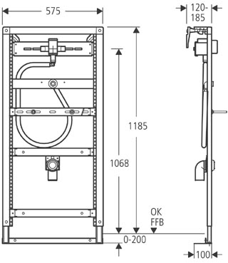 Инсталляция для писсуара Grohe 37186