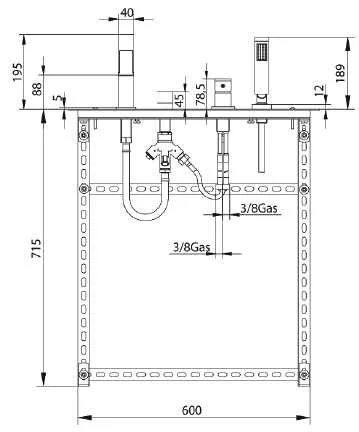 Смеситель для ванны с душем Bandini Dive 716140AA03 хром