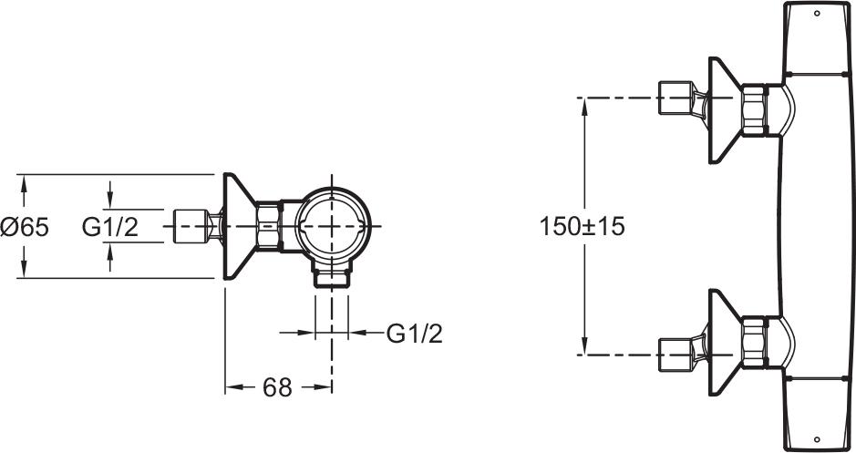 Смеситель для душа Jacob Delafon Elevation E18877-CP