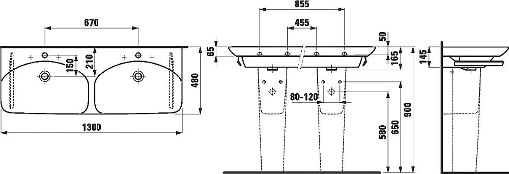 Мебель для ванной Laufen Palace New 4.0133.1.075.463.1 белый