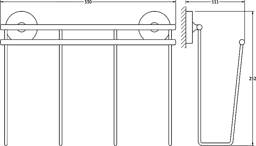 Держатель для газет и журналов Ellux Elegance ELE 061